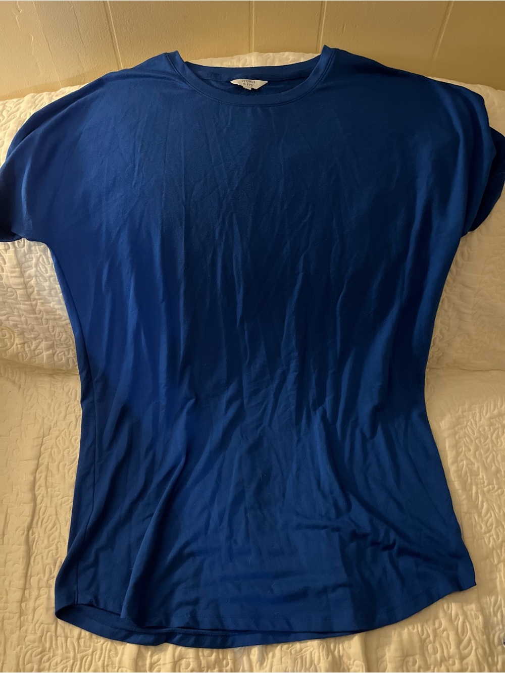 Crown and Ivy Crewneck Women's T-shirt dress  in Royal Blue